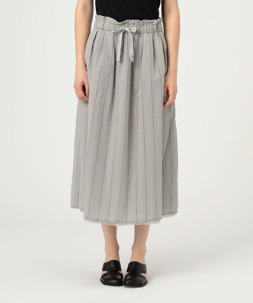 TOMORROWLAND / トゥモローランド ロング・マキシ丈スカート | KristenseN DU NORD コットンナイロンストライプ ギャザースカート | 詳細2