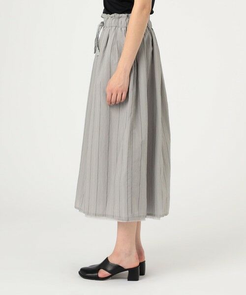 TOMORROWLAND / トゥモローランド ロング・マキシ丈スカート | KristenseN DU NORD コットンナイロンストライプ ギャザースカート | 詳細3