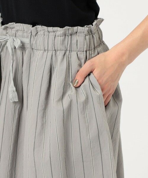 TOMORROWLAND / トゥモローランド ロング・マキシ丈スカート | KristenseN DU NORD コットンナイロンストライプ ギャザースカート | 詳細7