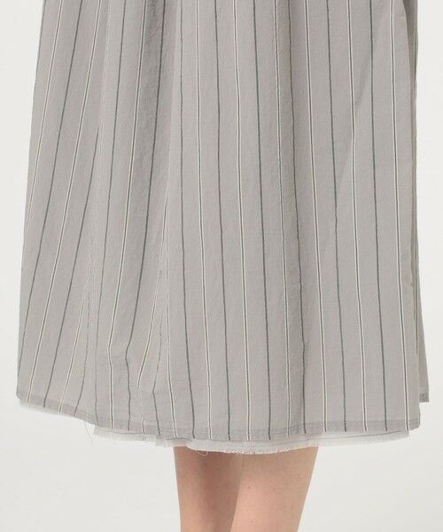 TOMORROWLAND / トゥモローランド ロング・マキシ丈スカート | KristenseN DU NORD コットンナイロンストライプ ギャザースカート | 詳細8