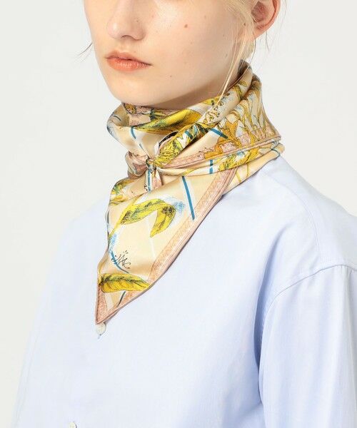 TOMORROWLAND / トゥモローランド バンダナ・スカーフ | manipuri FLOWER STRIPE スカーフ | 詳細1