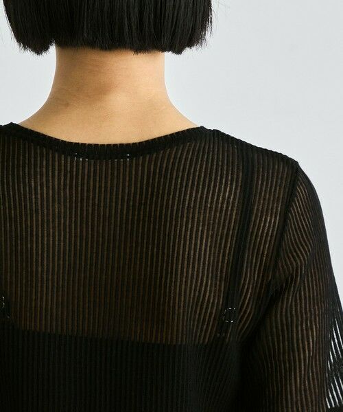 TOMORROWLAND / トゥモローランド Tシャツ | シアーストライプ ハーフスリーブトップス | 詳細6