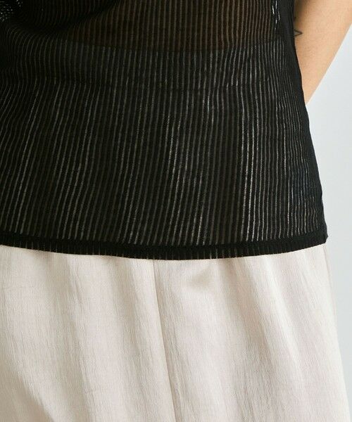 TOMORROWLAND / トゥモローランド Tシャツ | シアーストライプ ハーフスリーブトップス | 詳細8