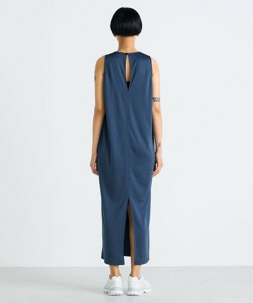 TOMORROWLAND / トゥモローランド ロング・マキシ丈ワンピース | サテンダンボール ノースリーブ ワンピース | 詳細3