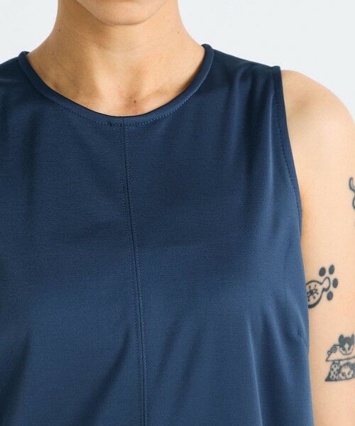 TOMORROWLAND / トゥモローランド ロング・マキシ丈ワンピース | サテンダンボール ノースリーブ ワンピース | 詳細4