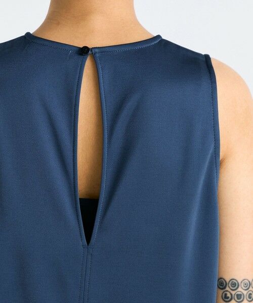 TOMORROWLAND / トゥモローランド ロング・マキシ丈ワンピース | サテンダンボール ノースリーブ ワンピース | 詳細5