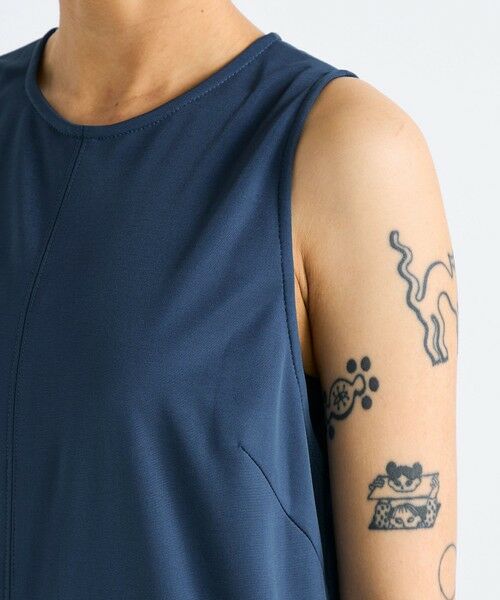 TOMORROWLAND / トゥモローランド ロング・マキシ丈ワンピース | サテンダンボール ノースリーブ ワンピース | 詳細6