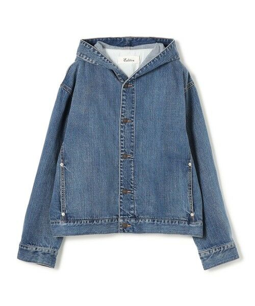 TOMORROWLAND/トゥモローランド エッセンシャルデニム フーデットブルゾン 63 ライトブルー 34(7号)