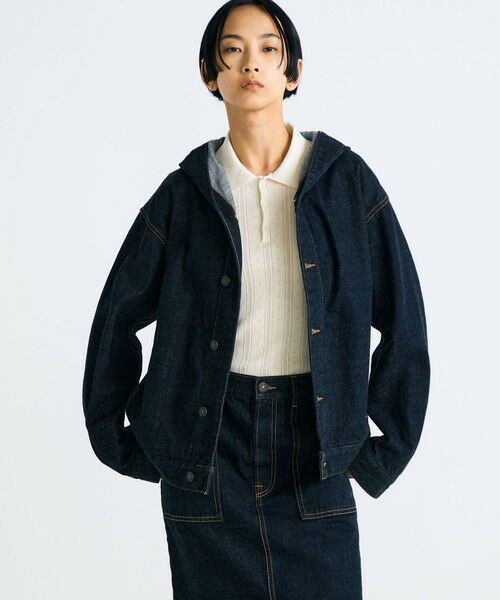 TOMORROWLAND / トゥモローランド Gジャン・デニムジャケット | ワンウオッシュ エッセンシャルデニム フーデットブルゾン | 詳細2