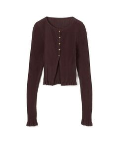 TOMORROWLAND / トゥモローランド カーディガン・ボレロ | プリーツコットン ショートカーディガン