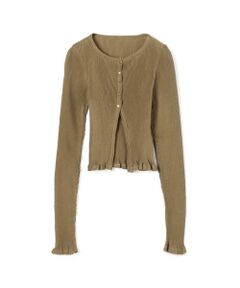 TOMORROWLAND / トゥモローランド カーディガン・ボレロ | プリーツコットン ショートカーディガン