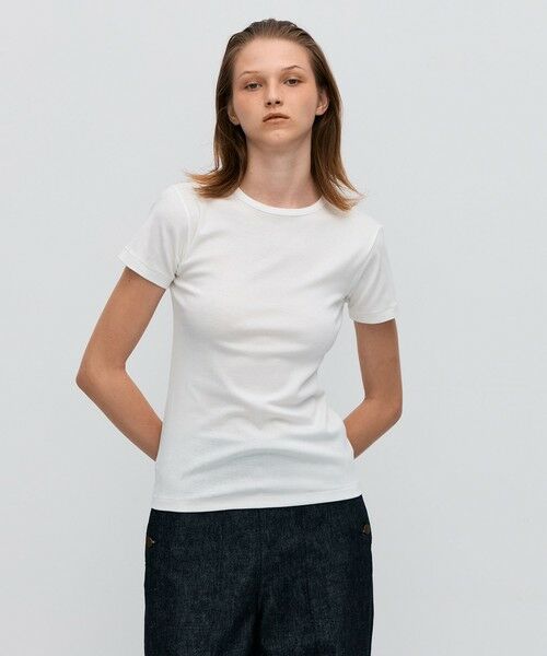 TOMORROWLAND / トゥモローランド Tシャツ | シーアイランドコットン ベーシックハーフカットソー | 詳細2