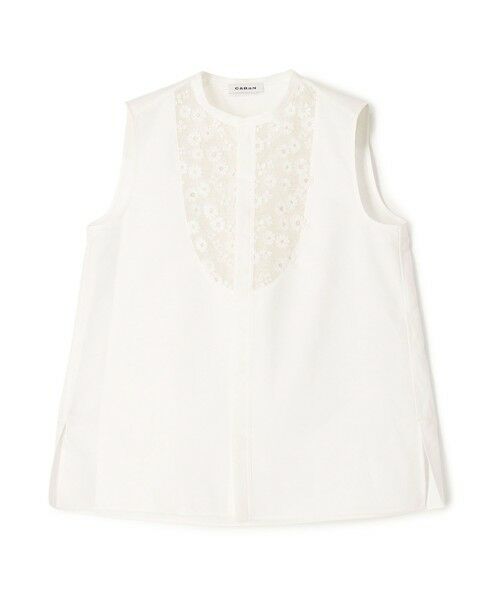 TOMORROWLAND/トゥモローランド フレンチレースコンビ ボザムシャツ 11 ホワイト F