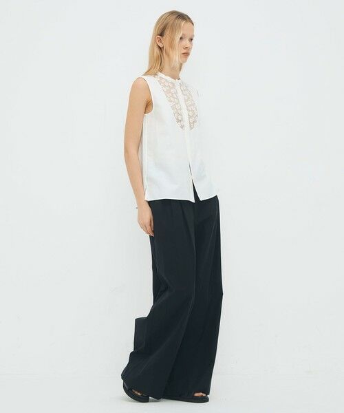 TOMORROWLAND / トゥモローランド シャツ・ブラウス | フレンチレースコンビ ボザムシャツ | 詳細1