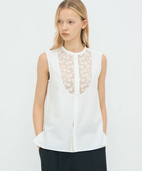 TOMORROWLAND / トゥモローランド シャツ・ブラウス | フレンチレースコンビ ボザムシャツ | 詳細2