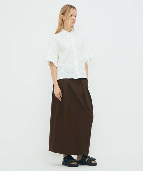 TOMORROWLAND / トゥモローランド シャツ・ブラウス | コットンスクエアレース ハーフスリーブシャツ | 詳細1