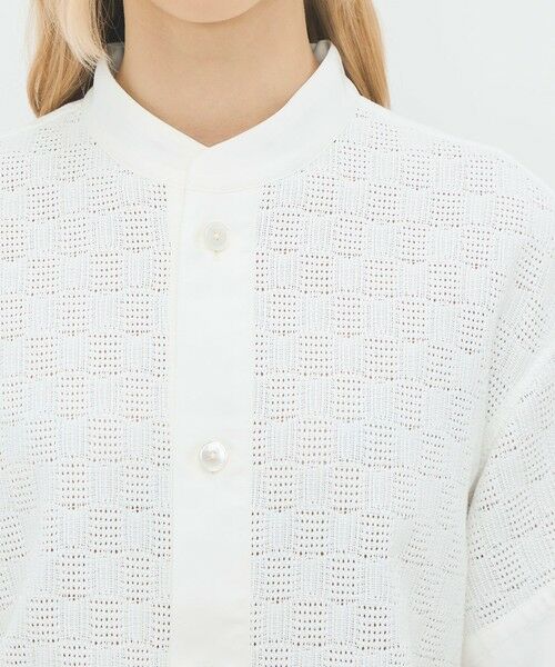 TOMORROWLAND / トゥモローランド シャツ・ブラウス | コットンスクエアレース ハーフスリーブシャツ | 詳細5