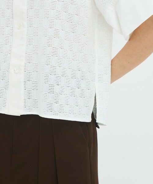 TOMORROWLAND / トゥモローランド シャツ・ブラウス | コットンスクエアレース ハーフスリーブシャツ | 詳細7