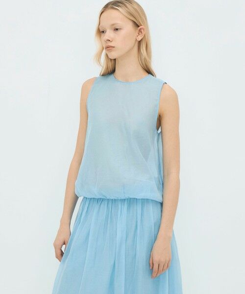 TOMORROWLAND / トゥモローランド シャツ・ブラウス | コットンシルクオーガンジー ノースリーブブラウス | 詳細2