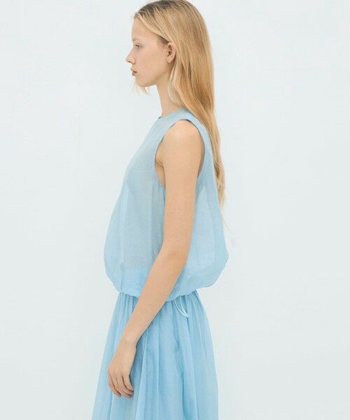 TOMORROWLAND / トゥモローランド シャツ・ブラウス | コットンシルクオーガンジー ノースリーブブラウス | 詳細3