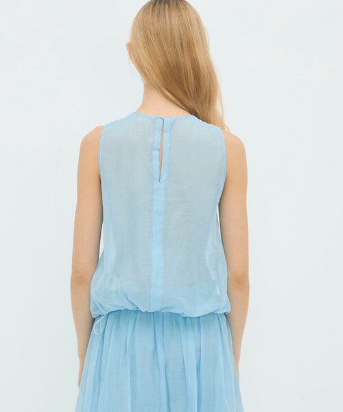 TOMORROWLAND / トゥモローランド シャツ・ブラウス | コットンシルクオーガンジー ノースリーブブラウス | 詳細4