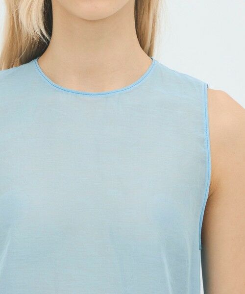 TOMORROWLAND / トゥモローランド シャツ・ブラウス | コットンシルクオーガンジー ノースリーブブラウス | 詳細5