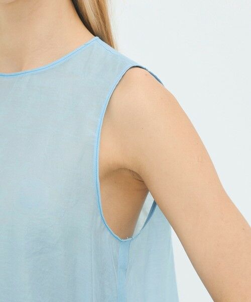 TOMORROWLAND / トゥモローランド シャツ・ブラウス | コットンシルクオーガンジー ノースリーブブラウス | 詳細7