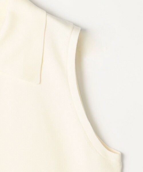 ファインポリエステル ビッグカラーノースリーブプルオーバー （ニット