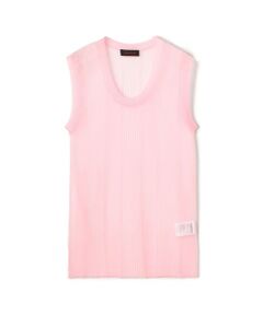 TOMORROWLAND / トゥモローランド ニット・セーター | シアーナイロン ランダムリブノースリーブプルオーバー