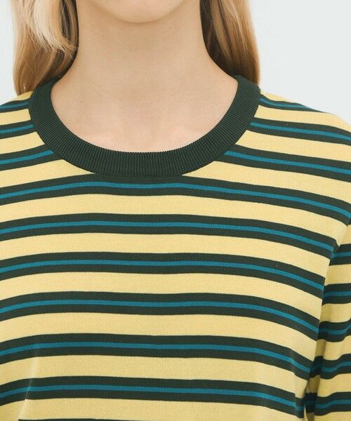 TOMORROWLAND / トゥモローランド ニット・セーター | コットンストライプ ハーフスリーブプルオーバー | 詳細5