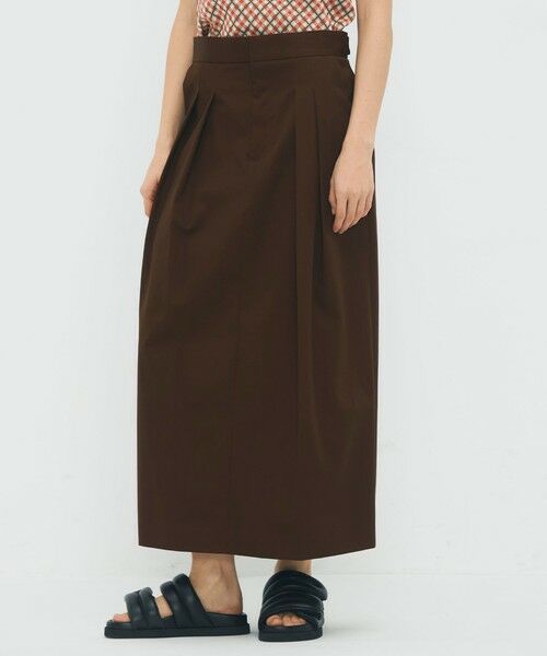 TOMORROWLAND / トゥモローランド ロング・マキシ丈スカート | コットンギャバジン 2タックロングスカート | 詳細2