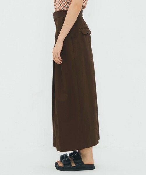 TOMORROWLAND / トゥモローランド ロング・マキシ丈スカート | コットンギャバジン 2タックロングスカート | 詳細3