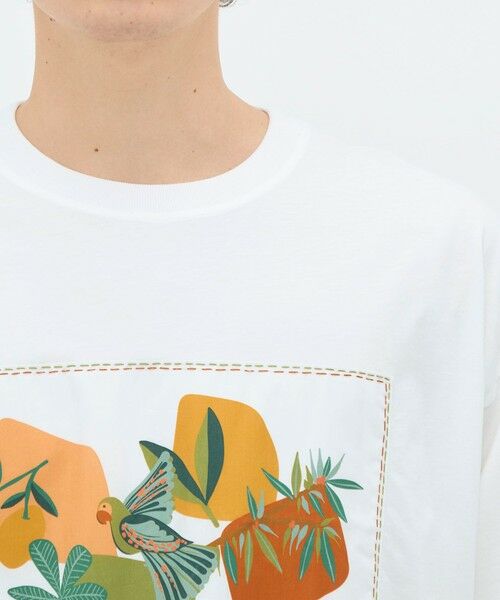 TOMORROWLAND / トゥモローランド Tシャツ | CABaN スビンコットン BIRDプリントTシャツ | 詳細4