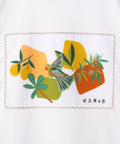 CABaN スビンコットン BIRDプリントTシャツ （カットソー