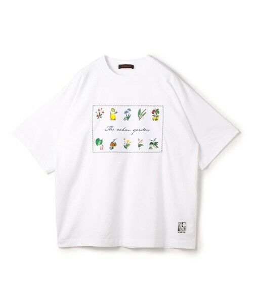TOMORROWLAND / トゥモローランド Tシャツ | CABaN スビンコットン GREEN SHOWERプリントTシャツ(12 ホワイト系)
