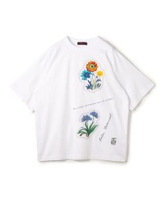 TOMORROWLAND / トゥモローランド Tシャツ | CABaN スビンコットン FLOWERSモチーフTシャツ