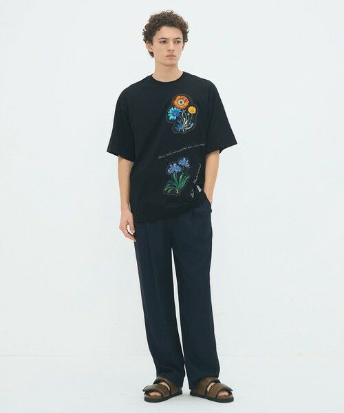 TOMORROWLAND / トゥモローランド Tシャツ | CABaN スビンコットン FLOWERSモチーフTシャツ | 詳細1