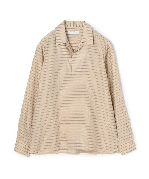 TOMORROWLAND/トゥモローランド セルロールポリエステル スキッパー プルオーバーシャツ 24 オレンジ系 L TOMORROWLAND/トゥモローランド セルロールポリエステル スキッパー プルオーバーシャツ 24 オレンジ系 L