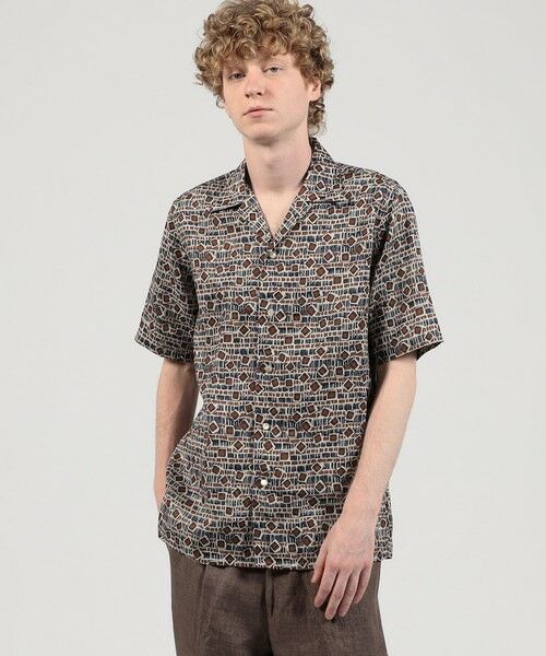 TOMORROWLAND / トゥモローランド シャツ・ブラウス | リネン バティック オープンカラーハーフスリーブシャツ | 詳細1