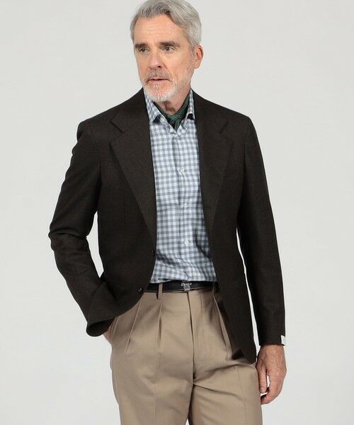 テヒョン君 ☆レオナール　テーラードジャケット　ニット　トリム　3B TOMORROWLAND （トゥモローランド）の「ウールホップサック 段