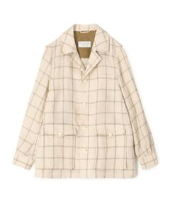 TOMORROWLAND / トゥモローランド ブルゾン | リネン ダブルポケット シャツジャケット SOLBIATI