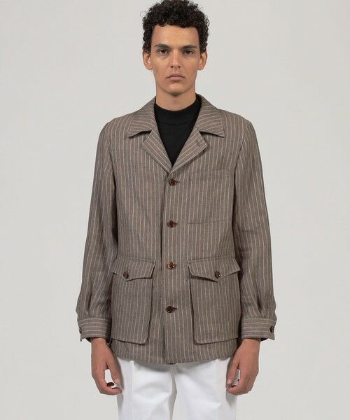 TOMORROWLAND / トゥモローランド ブルゾン | リネン ダブルポケット シャツジャケット SOLBIATI | 詳細2