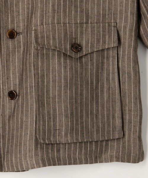 TOMORROWLAND / トゥモローランド ブルゾン | リネン ダブルポケット シャツジャケット SOLBIATI | 詳細20