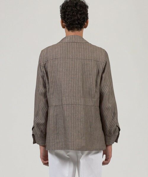 TOMORROWLAND / トゥモローランド ブルゾン | リネン ダブルポケット シャツジャケット SOLBIATI | 詳細4