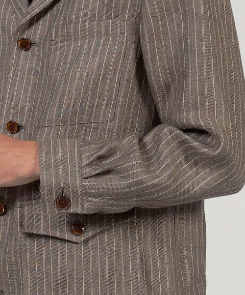 TOMORROWLAND / トゥモローランド ブルゾン | リネン ダブルポケット シャツジャケット SOLBIATI | 詳細7