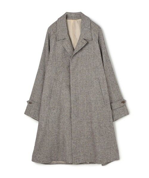 TOMORROWLAND / トゥモローランド ステンカラーコート | 【別注】De Petrillo ウールシルクナイロン バルカラーコート(47 グレージュ)