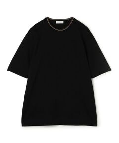 TOMORROWLAND / トゥモローランド カットソー | スーピマコットン ニットコンビ ハーフスリーブカットソー