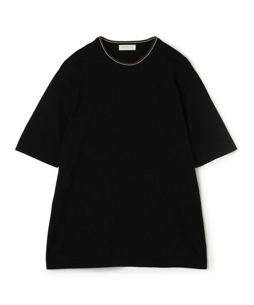 TOMORROWLAND / トゥモローランド カットソー | スーピマコットン ニットコンビ ハーフスリーブカットソー(19 ブラック)