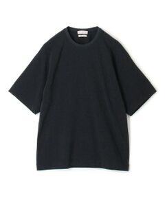 TOMORROWLAND コットンギャバジン クルーネックシャツ　ネイビー ヘビーピューリティージャージー クルーネックプルオーバー