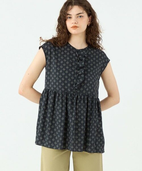 TOMORROWLAND / トゥモローランド シャツ・ブラウス | レーヨンプリント アシンメトリーフリルブラウス | 詳細2